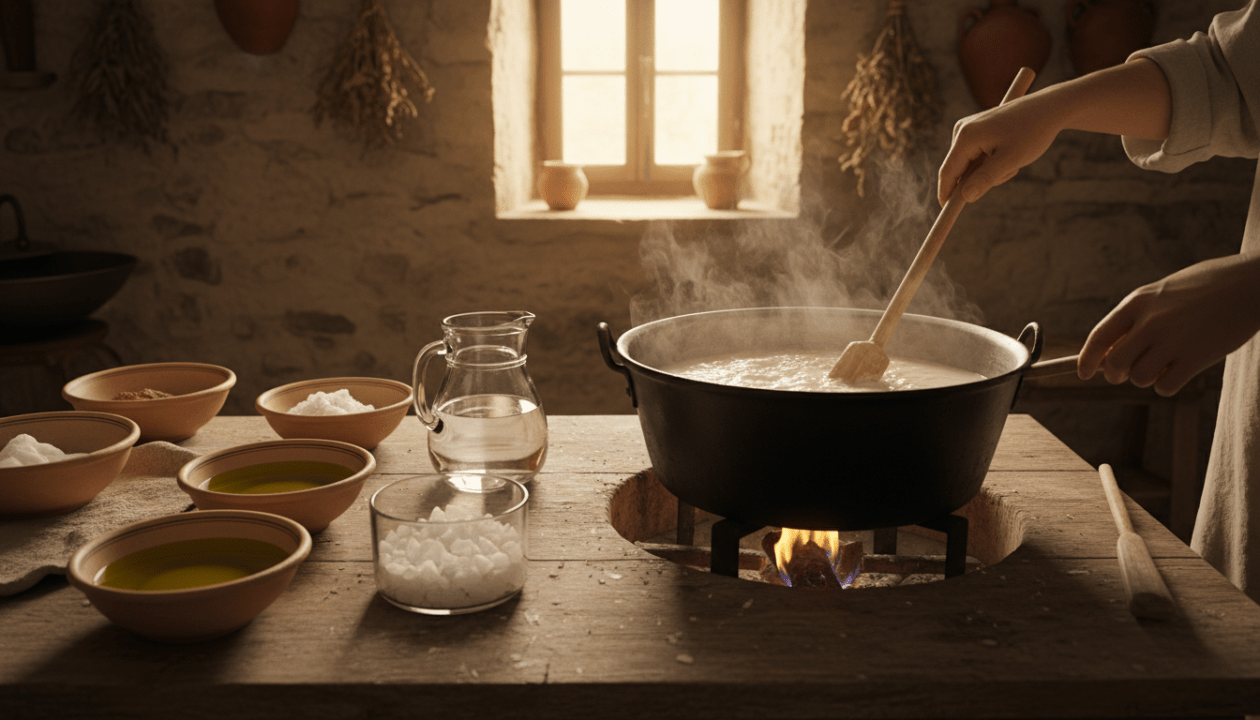 scopri come fare il sapone artigianale con la soda solvay seguendo la ricetta tradizionale calabrese, un metodo autentico per creare saponi naturali e fatti a mano.