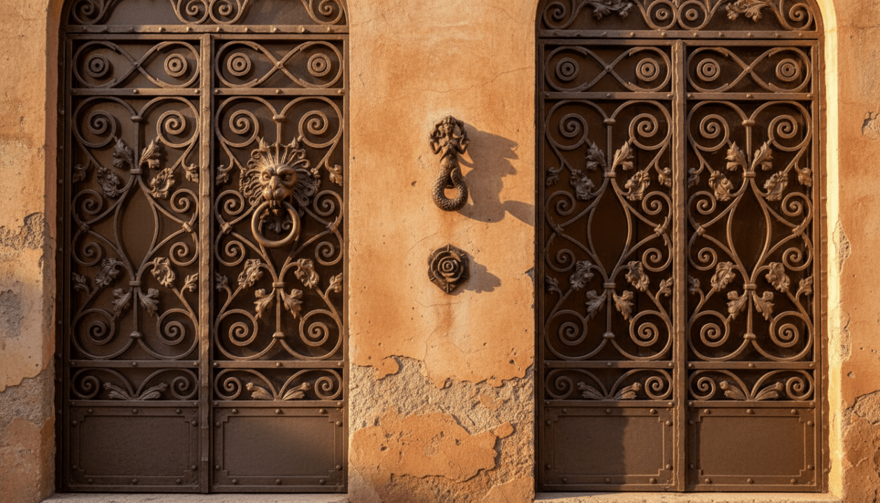 scopri i portali e battiportoni in ferro battuto della calabria, un'eccellenza artigianale dei fabbri della piana di gioia tauro che unisce tradizione e design.