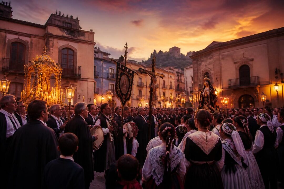 scopri gli orari, la piazza e le tradizioni del rito dell'affruntata a bagnara calabra, un evento culturale e religioso unico nel suo genere.