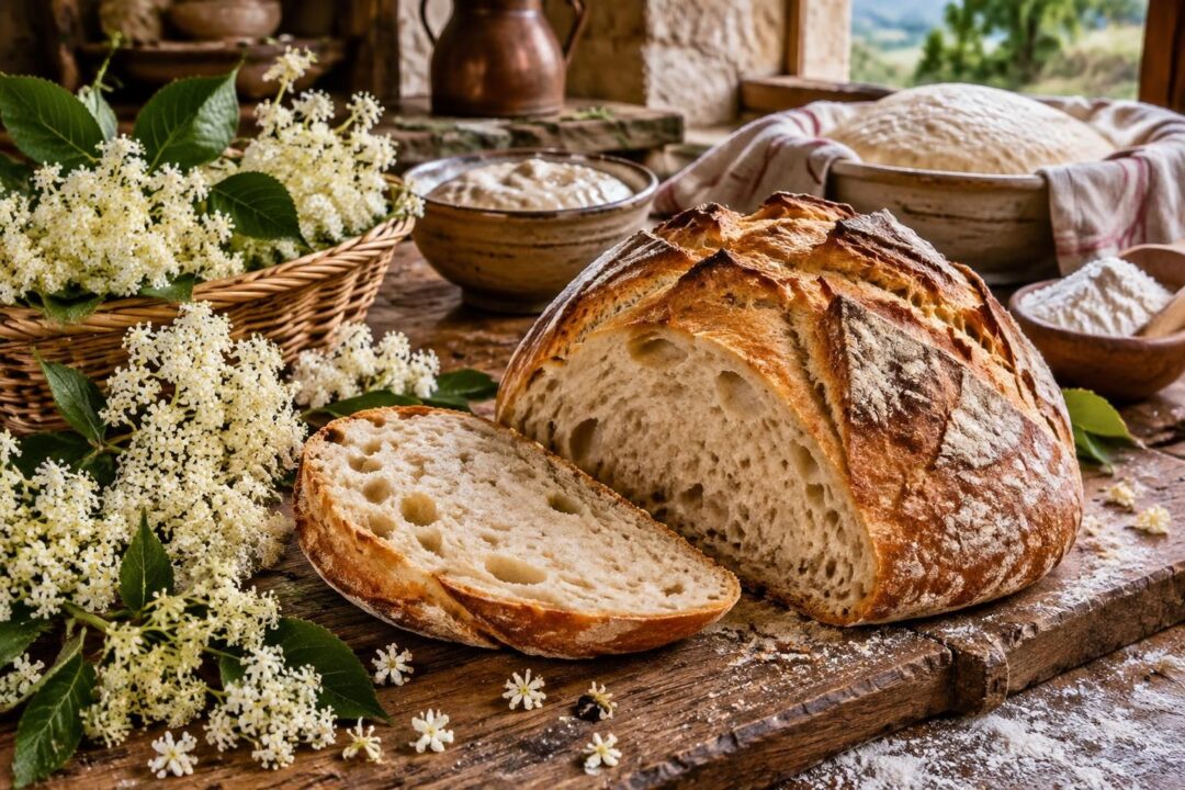 scopri il pane di sambuco calabrese: come i fiori e il lievito madre si incontrano in una tradizione di panificazione ricca di profumi e sapori.