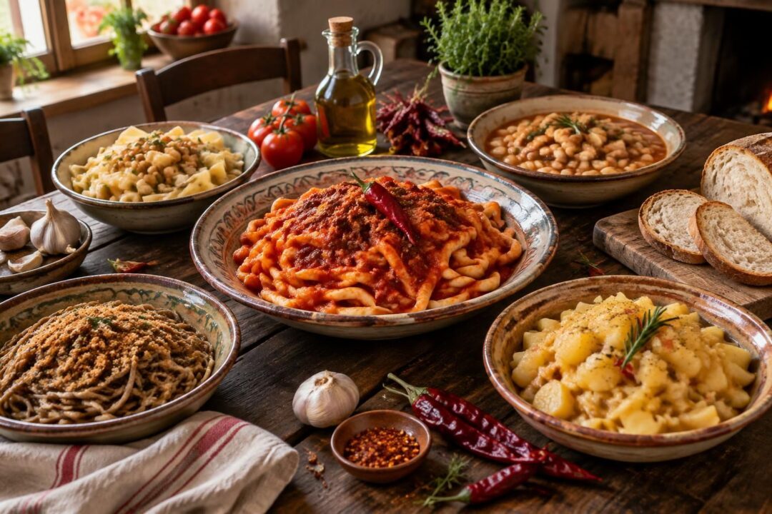 scopri 12 primi piatti tipici calabresi della tradizione contadina: ricette genuine, ingredienti locali e sapori autentici da portare in tavola nel 2027.